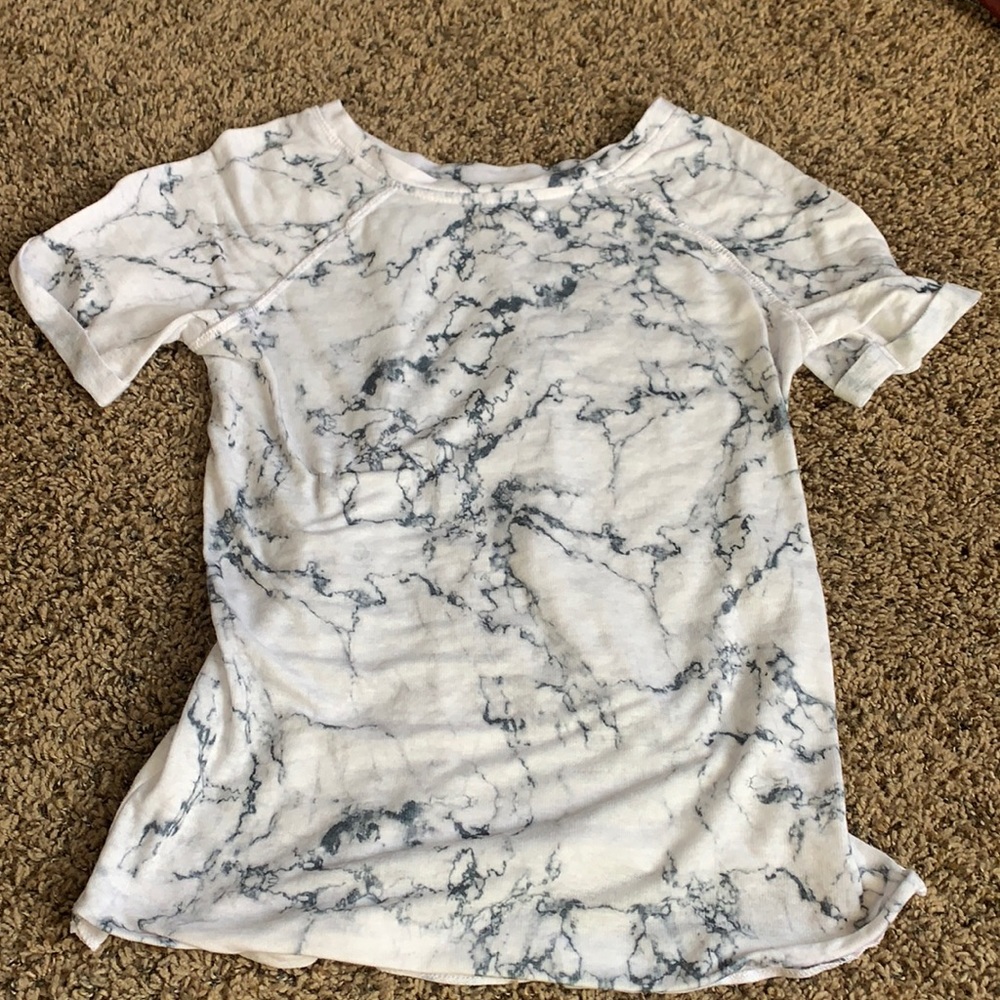 White marble tunic shirt